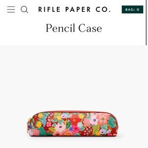 Rifle Paper Co. Garden Party Pencil Case (or make-up case), NWT, pristine cond.